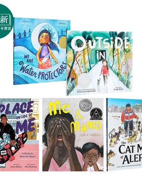 凯迪克获奖儿童绘本5册套装 Outside In 由外而内 水的守护者 我和妈妈 阿勒颇养猫人 藏在我心中的地方 英文原版 又日新