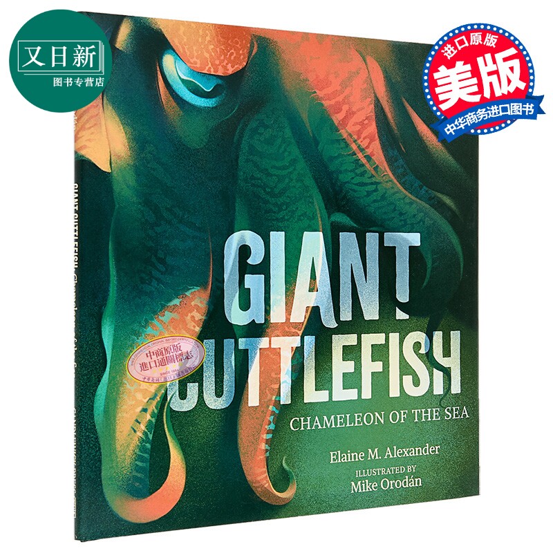 巨型乌贼 海洋中的变色龙 Giant Cuttlefish Chameleon of the Sea 英文原版儿童绘本海洋生物动物知识科普图画书 又日新