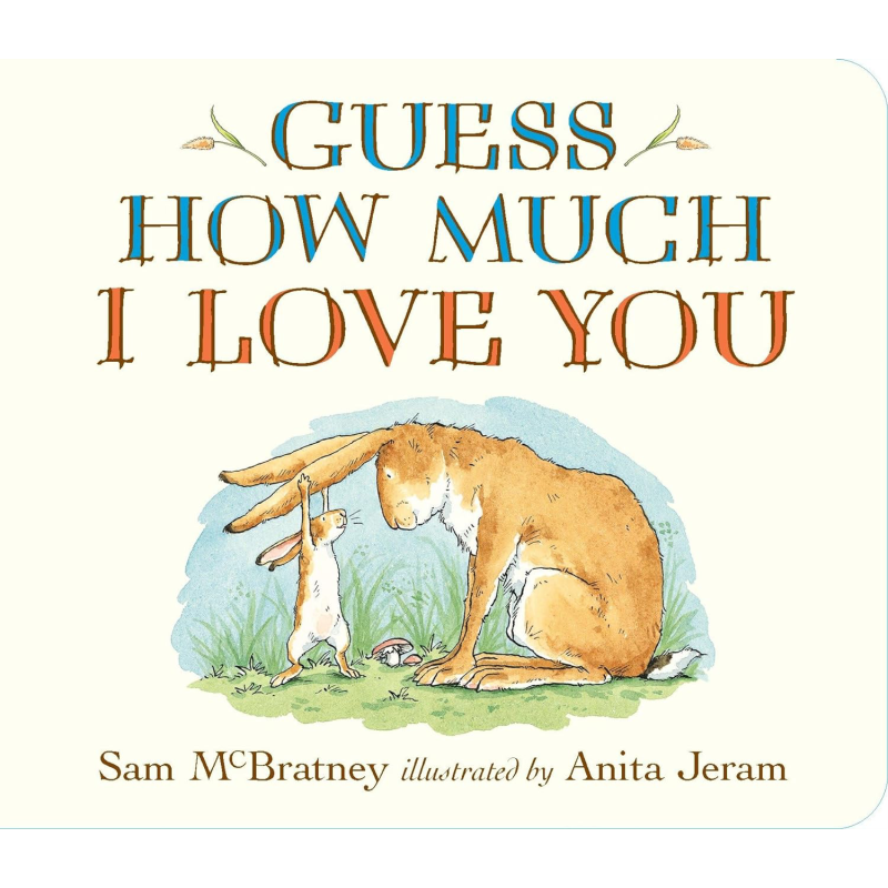 猜猜我有多爱你 英文原版 纸板书Guess How Much I Love You 廖彩杏书单0-3-6岁宝宝英语情商启
