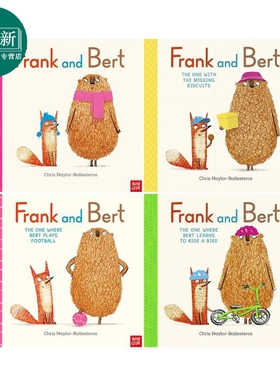 Frank and Bert 弗兰克和伯特4册 骑单车Ride a Bike 英文原版进口儿童绘本故事图画书 Chris Naylor-Ballesteros 又日新