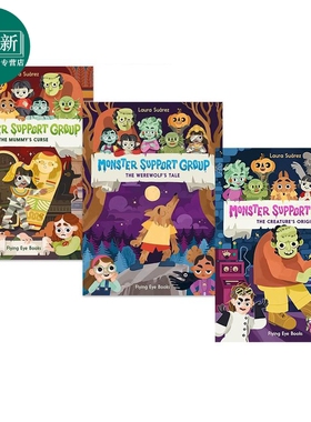 Monster Support Group 怪物支援小分队3册套装 The Werewolfs Tale Mummys Curse 英文原版儿童绘本图画小说 又日新