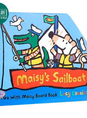 小鼠波波的帆船 Maisys Sailboat 廖彩杏书单 低幼韵律启蒙纸板书 0~3岁 英文原版 英文启蒙 小鼠波波