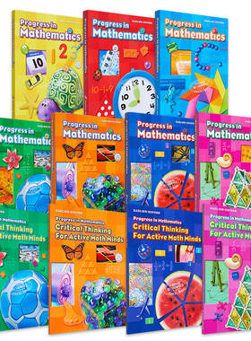 Progress in Mathematics Grade K 1 2 3 4 5 6 进步数学系列 英文原版 进口图书 学龄前 小学教材教辅练习 数学题 又日新