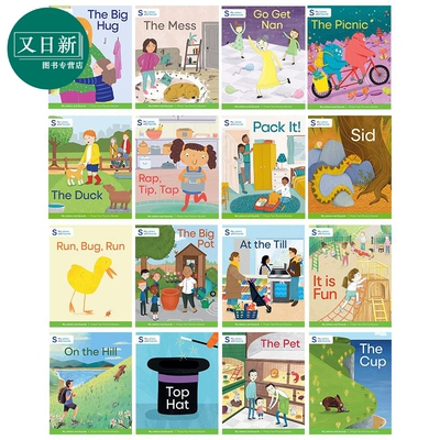 英文原版我的字母和声音 自然拼读读物一阶Pink B套装16本 4-5岁My Letters and Sounds Phonics Phase Two Pink B 又日新