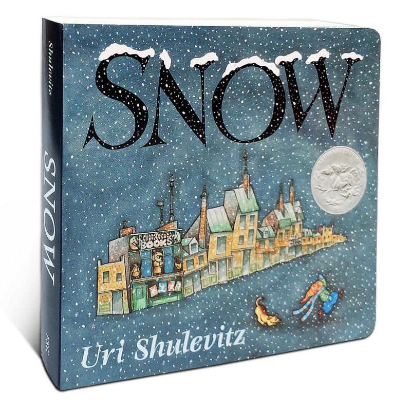 【圣诞书单】下雪了 英文原版 Snow 凯迪克银奖绘本 Uri Shulevitz 纸板书 3-6岁 书籍/杂志/报纸 儿童读物原版书 原图主图