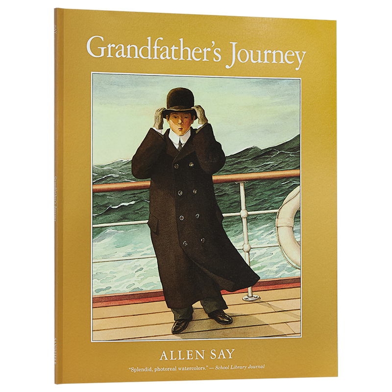 外公的旅程 英文原版 Grandfather's Journey 1994年凯迪克金奖作品 日裔美国插画家Allen Say