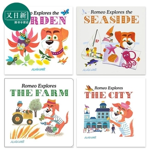 Romeo Explores 狗狗罗密欧的发现系列4册 城市The City 农场Farm 花园Garden 海边Seaside 又日新
