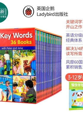 低阶讲解 Key words关键词分级阅读自然拼读36册套装 可点读 Key Words 3-12岁英文原版 不含点读笔儿童启蒙 又日新