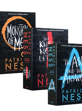 英文原版 Chaos Walking 混沌漫步行走（3册合售 ）当怪物来敲门 青少年科幻小说 卡内基童书奖 Patrick Ness 10-14岁课外读?