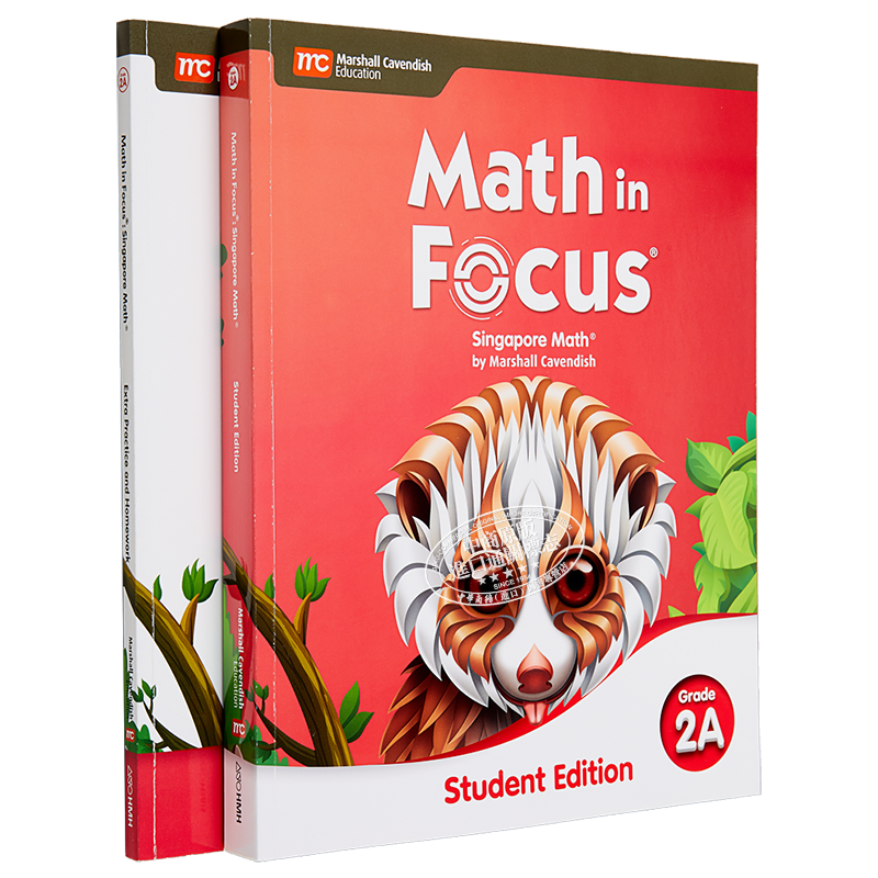 Math in Focus Grade 2 焦点数学 二年级上册套装 学生书+课外练习作业本 英文原版 美国HMH教材 小学新加坡数学 又日新