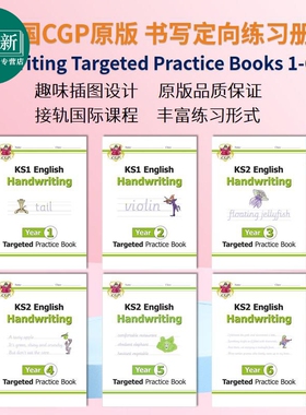 英国CGP原版 English Handwriting Targeted Practice Book KS1 KS2 Year 1-6年级英语书写定向练习册 英文原版 又日新