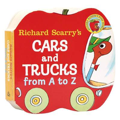 预售 理查德斯凯瑞字母书 Richard Scarry Cars and Trucks from A to Z 异形书 字母入门A到Z 纸板书 韵律启蒙 亲子英文0~3岁 英?