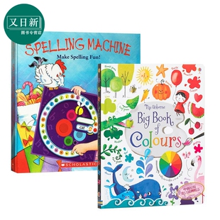 预售 Spelling Machine /Big book of colours 低幼色彩字母启蒙2册 益智游戏书 低幼亲子互动启蒙认知绘本 英文原版 3-6岁