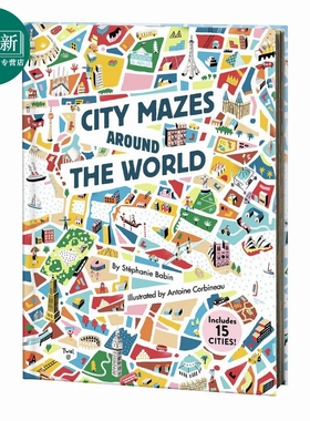 Antoine Corbineau:City Mazes Around the World 城市迷宫 英文原版 进口图书 儿童绘本 活动与玩具书 精品绘本 又日新