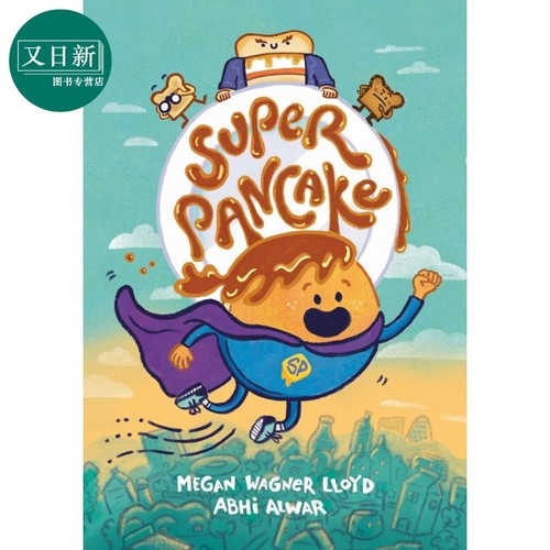 桥梁漫画 超级煎饼 Super Pancake 英文原版 小初文学 儿童漫画故事图画书 进口图书 幽默笑话故事书图画图像小说 又日新