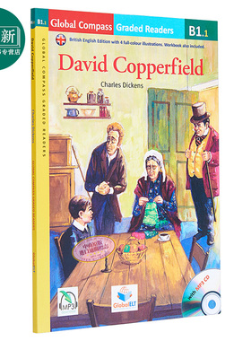 David Copperfield 大卫科波菲尔 英式英语 分级读物 B1.1级 Global ELT Graded Reader 配在线音频不含CD