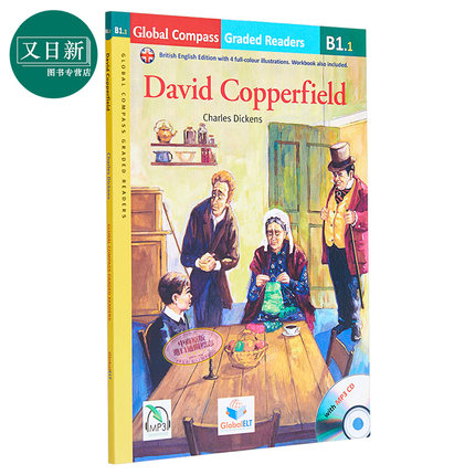 David Copperfield 大卫科波菲尔 英式英语 分级读物 B1.1级 Global ELT Graded Reader 配在线音频不含CD