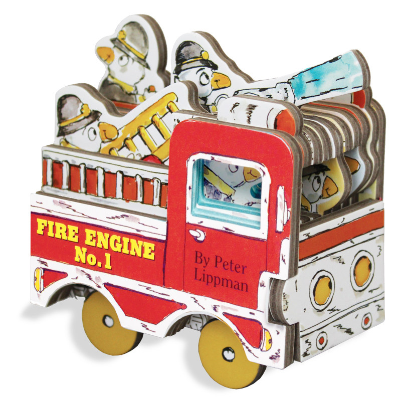 迷你车玩具书系列 小小消防车 纸板书 英文原版 Mini Wheels Mini Fire Engine 儿童玩具车车书 全彩英文