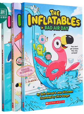 The Inflatables 1-3 学乐漫画 充气玩具团系列3册套装 儿童漫画章节书图像小说 英文原版进口英语图画小说 又日新