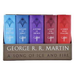冰与火之歌全套全集 权利的游戏小说套装1-5 精装皮革版珍藏版 英文原版 A Song of Ice and Fire game of thrones 又日新