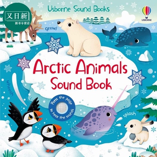预售 发声书:北极动物Arctic Animals Sound Book英文原版 儿童纸板书 科学自然绘本动物知识图画书精品有声书亲子童书 又日新