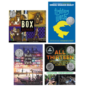 2021年纽伯瑞Newbery儿童文学获奖4册合集 全员十三人/斗嘴/黑暗中的愿望/信箱BOX 7-12岁