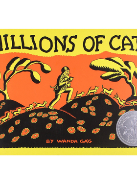 进口英文原版童书 Millions of Cats 100万只猫 一百万只猫 纽伯瑞银奖 得奖绘本 “真正的绘本”荣获纽伯瑞大奖