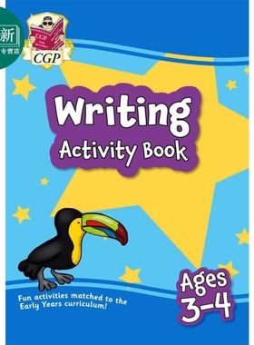 英国原版CGP教辅 3-4岁新版写作活动书 学龄前练习家庭学习 New Writing Activity Book for Ages 3-4 preschool 又日新