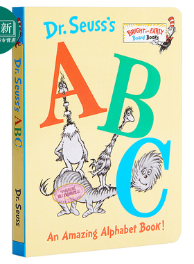 Dr. Seuss：Dr. Seuss's ABC 苏斯博士 ABC字母书 低幼亲子韵律启蒙绘本 纸板书 英文原版
