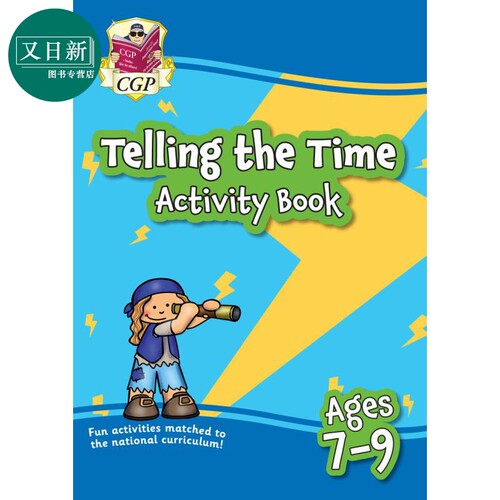 7-9岁年龄段的新讲时间活动书 非常适合家庭学习New Telling the Time Activity Book for Ages7-9 home learning 又日新