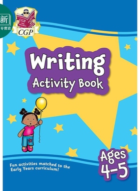 英国原版CGP教辅 New Writing Activity Book for Ages 4-5 home learning 4-5岁新版写作活动书 家庭学习 又日新