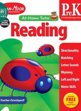 At Home Tutor Reading Grade PreK 家中导师系列 英语阅读 幼儿园小中班 Evan-Moor 英文原版学前班英语练习册 又日新