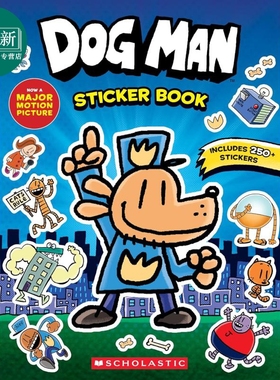 预售 神探狗狗官方贴纸活动书 Dog Man the Movie Official Sticker Activity Book 英文原版 儿童贴纸书 超200张贴纸 又日新