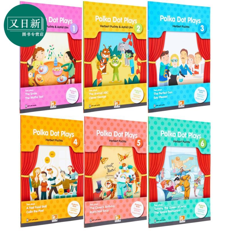 黑布林少儿英语戏剧书 1-6合集 Helbling Polka Dot Plays 1-6  A1/A1+ 剑桥YLE考试 小学英语现成剧本戏剧表演 又日新