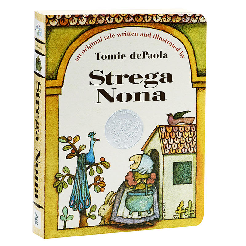 英文原版绘本 Strega Nona 巫婆奶奶 凯迪克银奖作品 纸板书 入选纽约公共图书馆“每个人都应该知道的100种图画书”