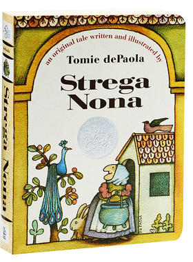 英文原版绘本 Strega Nona 巫婆奶奶 凯迪克银奖作品 纸板书 入选纽约公共图书馆“每个人都应该知道的100种图画书”