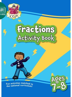 预售 英国原版CGP教辅 7-8岁的新分数数学活动手册 非常适合家庭学习New Fractions Maths Activity Book for Ages 7-8 又日新