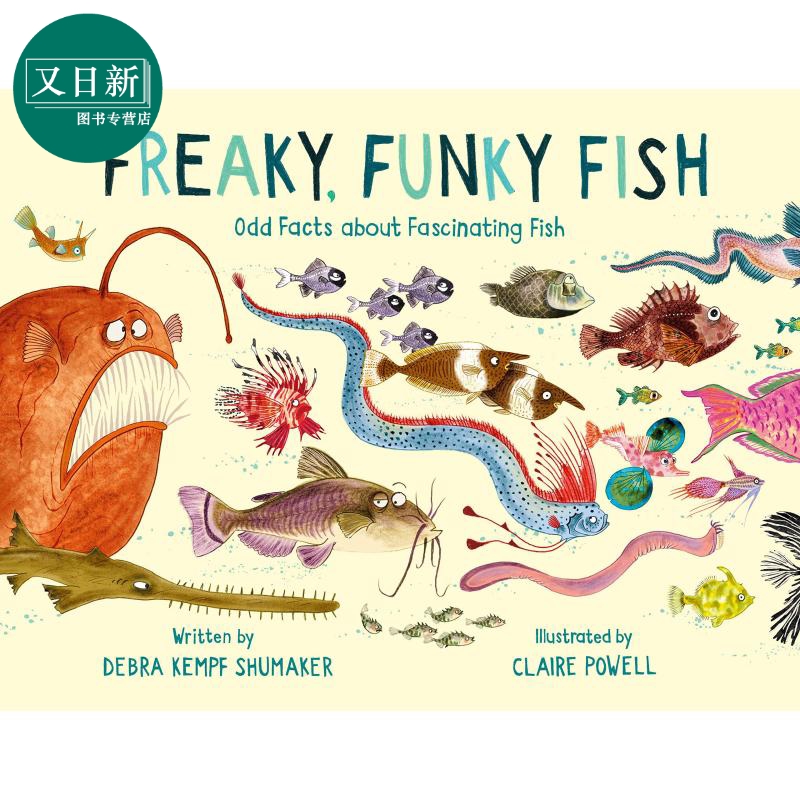 Claire Powell Freaky Funky Fish Odd Facts about Fascintating Fish 怪异的鱼 英文原版 精品绘本 动物故事 4-6岁 又日新 书籍/杂志/报纸 儿童读物原版书 原图主图