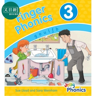 英文原版 又日新 Phonics Jolly 多感官教学活动 英语字母表字母发音 快乐自然拼读手指拼读书3 Book Finger 预售