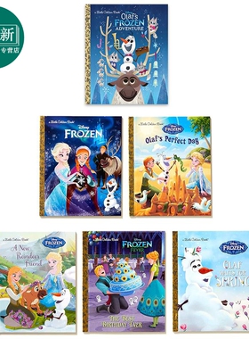 小金书故事集6册 Olafs Frozen Adventure Little Golden Book 奥拉夫的冰雪冒险 英文原版绘本迪士尼冰雪奇缘Frozen 又日新