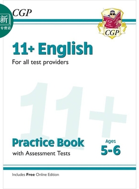 英国CGP原版 New 11+ English Practice Book & Assessment Tests - Ages 5-6 (for all test providers) 又日新