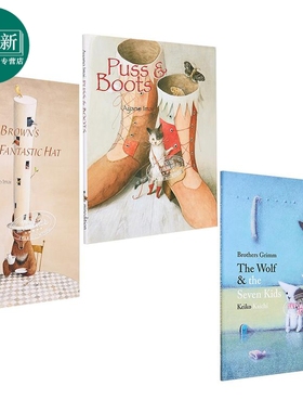 Ayano Imai 3册套装 精装精品绘本 今井绫野 英文原版进口 儿童故事绘本 寓言故事图画书 动物故事书 又日新