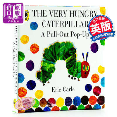 预售 手掌书好饥饿的毛毛虫 立体书The Very Hungry Caterpillar英文原版Eric Carle艾瑞卡尔 儿童宝宝启蒙绘本 英语早教儿童畅