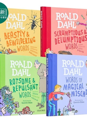 Roald Dahl 罗尔德达尔英语词句学习绘本4册 Scrumptious Beastly Rotsome Repulsant Words Of Magical Mischief 又日新