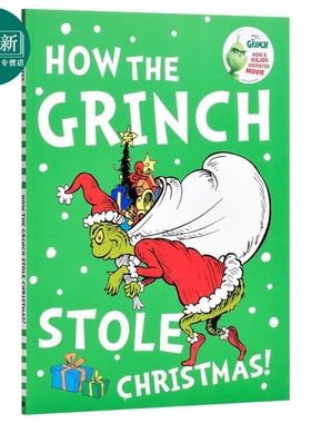 预售 英文原版 Dr Seuss How The Grinch Stole Christmas 苏斯博士系列 圣诞怪杰 儿童绘本 英文原版 进口图书 又日新
