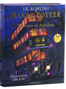哈利波特精装彩绘插图版3 哈利波特与阿兹卡班的囚徒 英文原版 哈利波特全彩绘本 吉姆凯 JK罗琳Harry Potter Prisoner of Azkaban