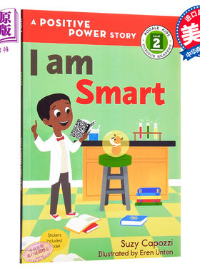 正能力小故事2级 我很聪明 英文原版 I Am Smart(A Positive Power Story) 分级读物 3-6岁 贴纸书