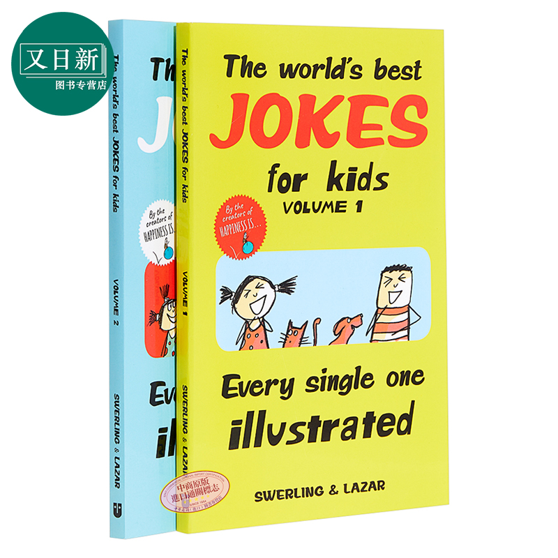 预售 给孩子的笑话绘本 The Worlds Best Jokes for Kids   2册 幽默笑话 脑筋急转弯 英文原版 英语俚语学习 很好笑的笑话 又日新 书籍/杂志/报纸 儿童读物原版书 原图主图