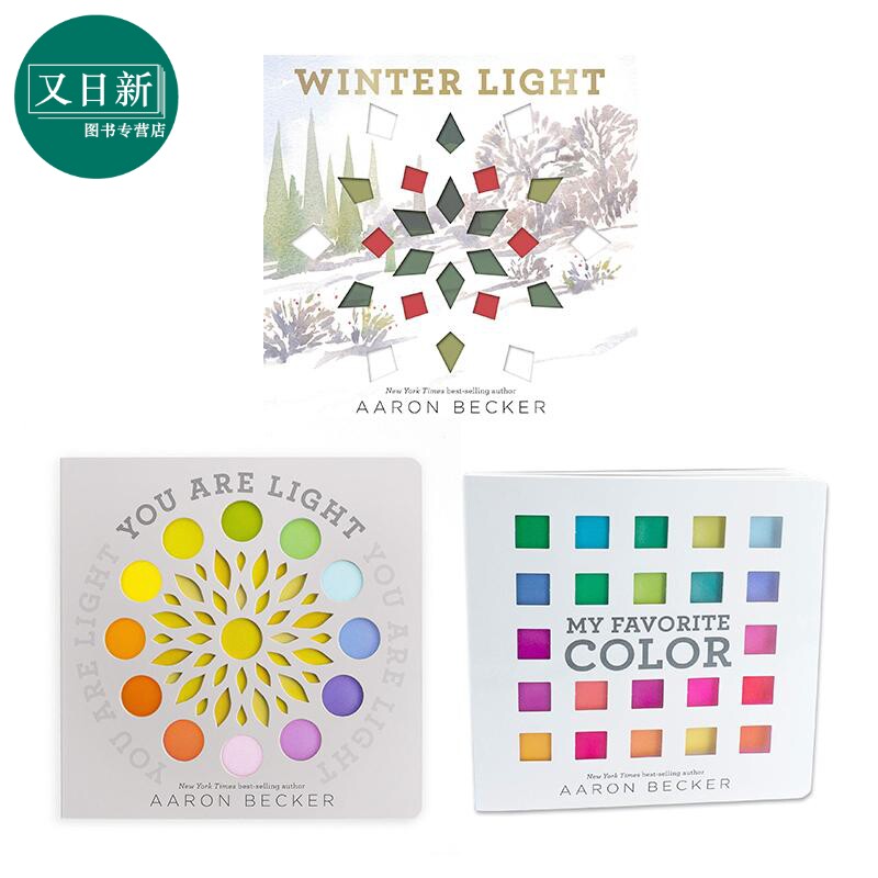 凯迪克荣誉作家兼插画家Aaron Becker 英文原版光影颜色书3册 My Favorite Color You Are Light Winter Light 又日新