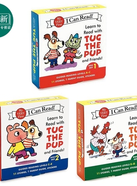 英文原版 入门级分级读物 小狗与朋友3盒 共34册 Learn to read with Tug the PUP and Friends box set 1-3 又日新